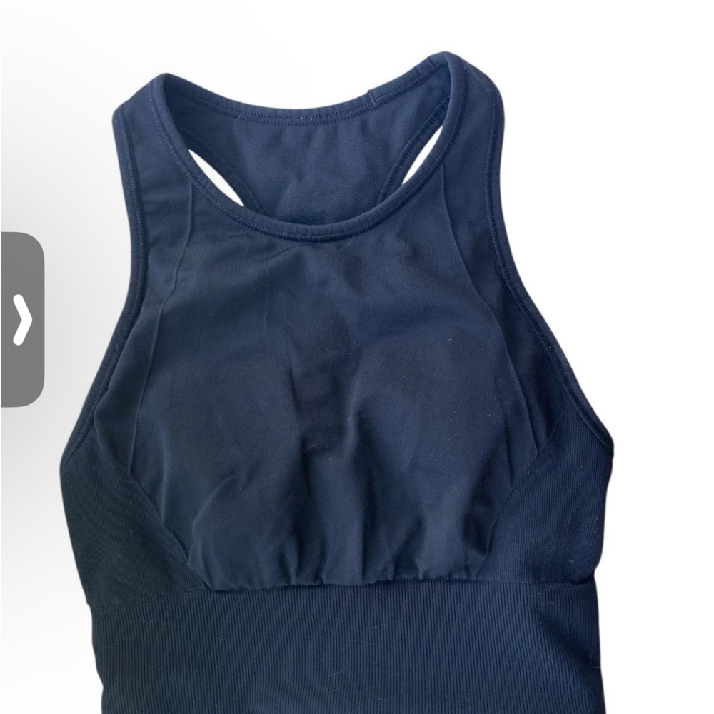 Lululemon Ebb to Train Longline sports bra, black size 4